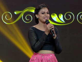 Indian actress Anusree in a steamy TV performance (charming, anus)