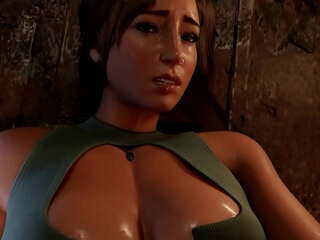 Lara Crofts sinnliches Missionary Lovemaking in Nagoonimation (Groß, Animation)