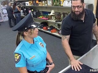 Mature police officer seduced for money and sex in reality-style video (ass fucking, amateur)
